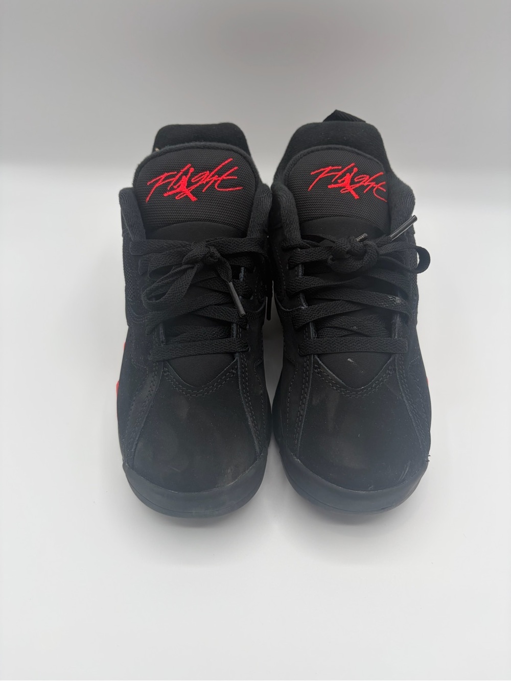 Jordan Kids Size 4.5 Black & Red 'Flight' Sneakers
